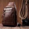 Удобная сумка-слинг для женщин из экокожи VINTAGE Bag 22747 Коричневый