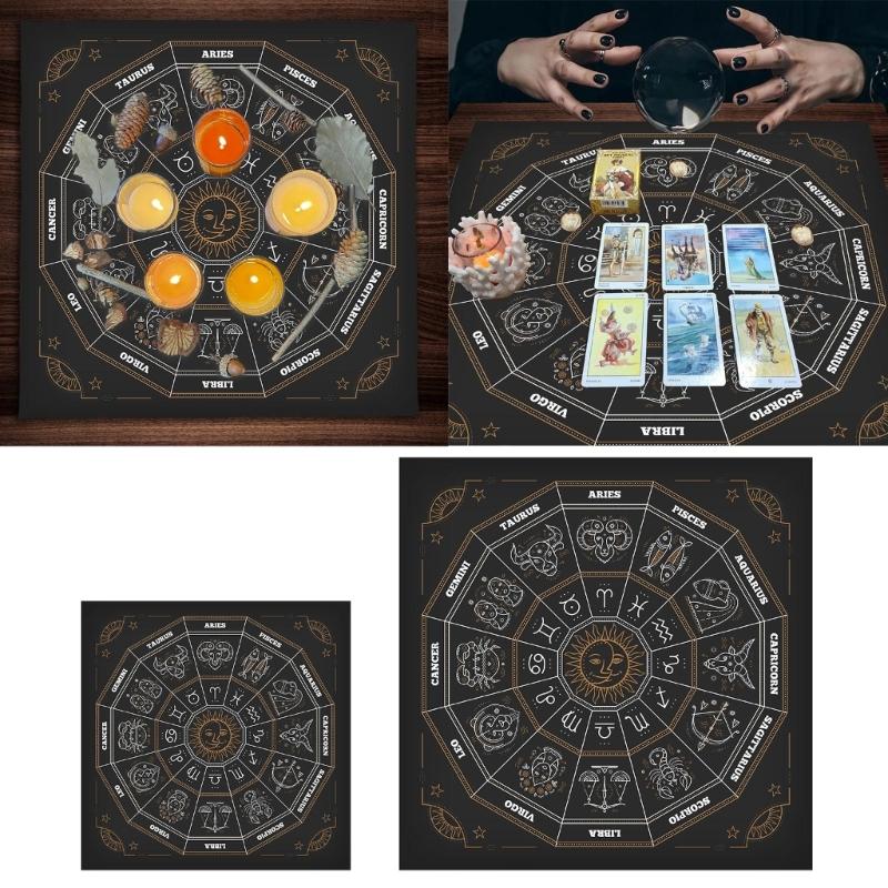 50x50 см / 75x75 см Скатерть для Таро Игровой коврик Геометрические Предсказания Скатерть Настольная игра Оракулы Подставка для карт Рунический коврик-поддержка