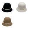 French Style Fisherman Hat Solid Color Woolen Bucket Hat Elegant Flower Topper Hat  Autumn Winter