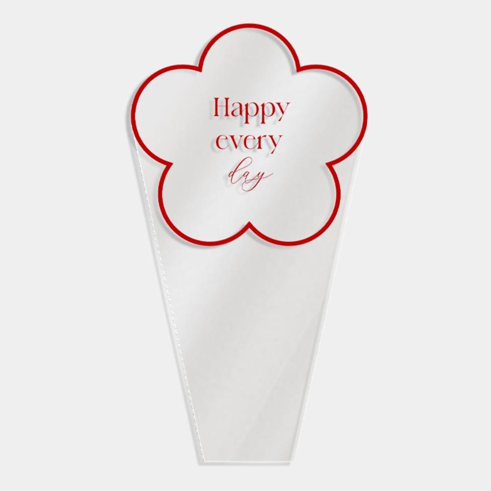 50 шт. Целлофановая упаковка для цветов, пластиковые пакеты в форме цветка, пакет для упаковки букетов