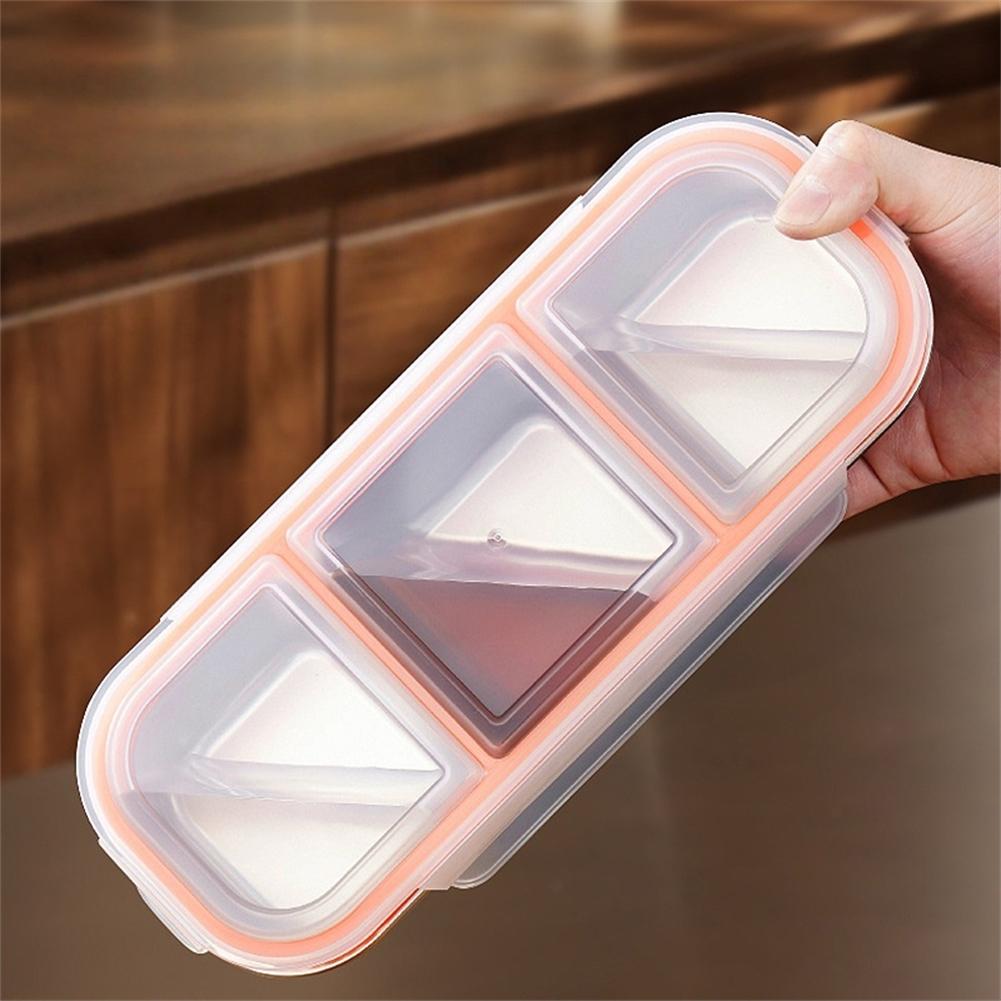 3Compartment Leak Proof Stainless Steel Snack Containers with Lid Small Food Lunch Box for Travel Picnic Camping