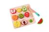 Classic World Cutting Fruit Puzzle Mold Puzzle Colorful 1 Year Old Fruit Toy Wooden Educational Toy Play House (CL5012)