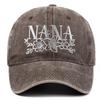 Стильная вышитая washed бейсболка Nana: Универсальная, стильная, регулируемая панама для защиты от солнца