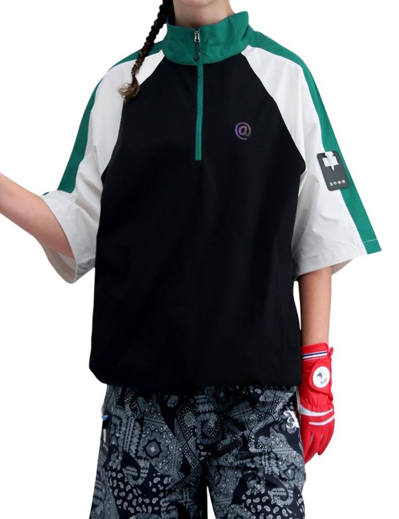 Женский пуловер Antiqua Golf x Stitch ML, ZST-00091, 05, Черный/Молочный