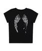 FANCY CLUB Reverse Of Heaven Crop Top (Black) F25Qb135
