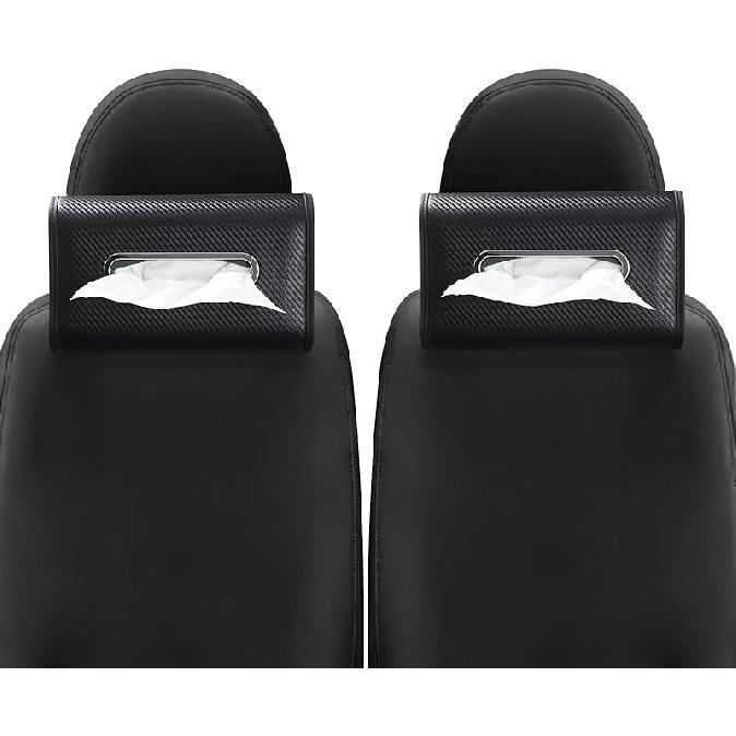 Upgraded Car Tissue Holder Premium PU Leather Tissue Box Cover Keep Tidy Backseat Rectangular Napkin Holder For Car Fits For 100-160 Regular Size