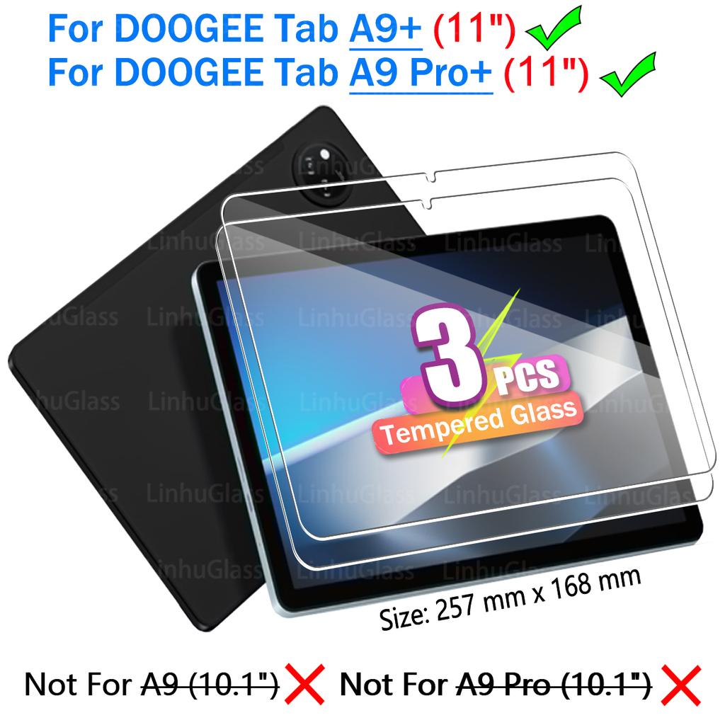 Tempered Glass For DOOGEE Tab A9+ / A9 Pro+ Tablet (11 inch) 2025 Anti-Fingerprint HD Clear Screen Protector Protective Film