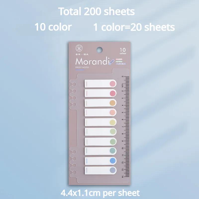 Сплошной цвет липкие этикетки для заметок с индексом для книг, маркер для страниц, бумажная закладка, разрываемые водонепроницаемые стационарные наклейки