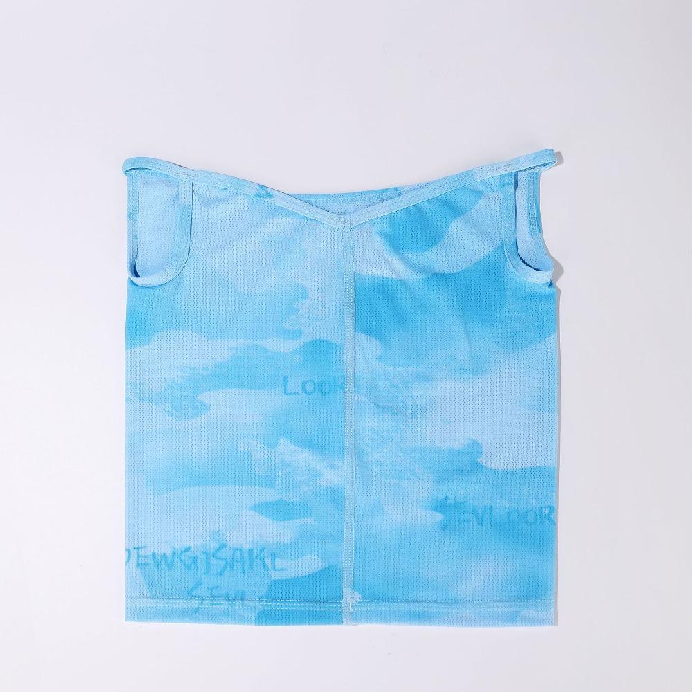 Ear Hanging Sunshade Veil Face Cover Shading Ice Silk Face Mask Sunscreen Face Mask  Sports