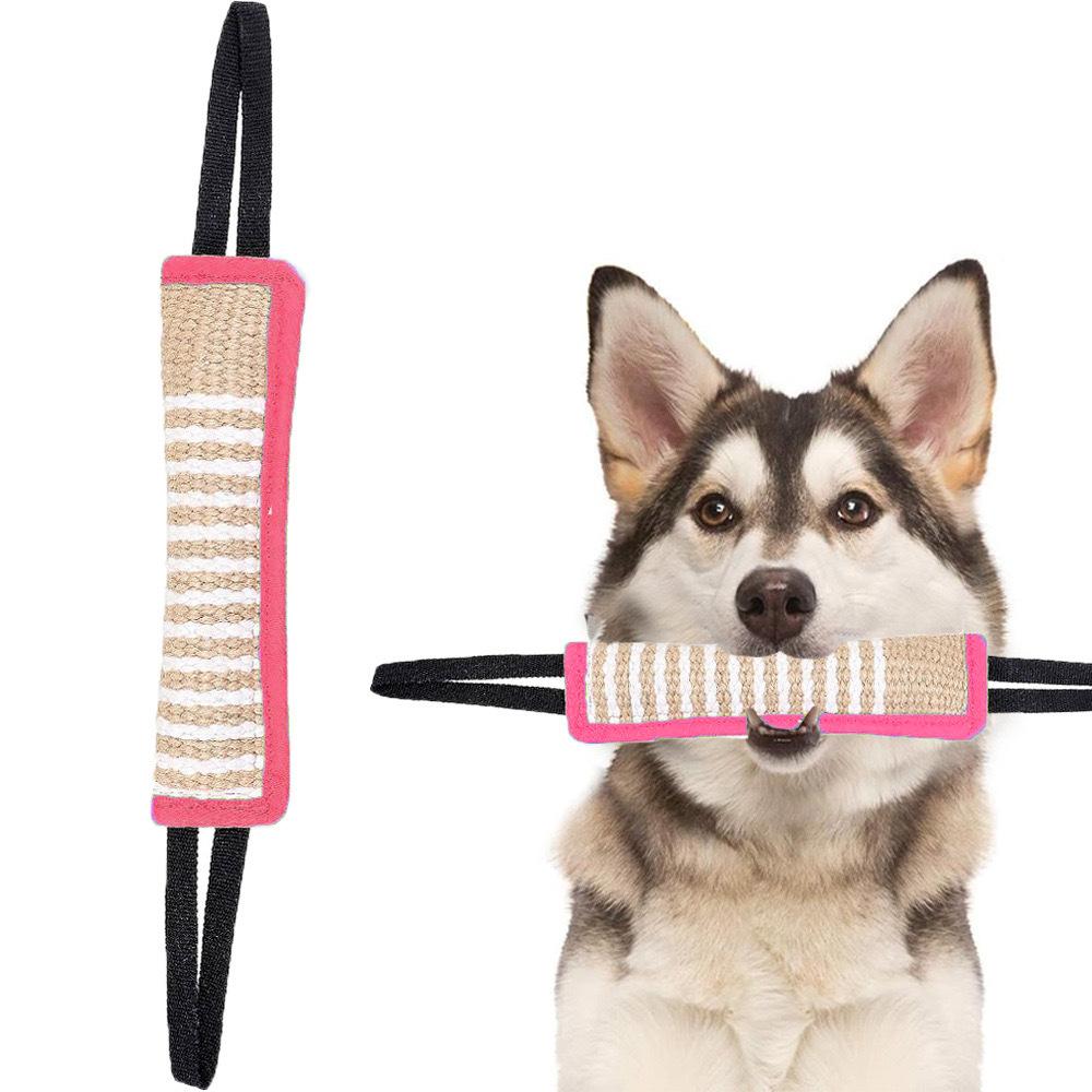 Dog Jute Chewing Stick Dog Training Coarse Hemp Biting Stick Dog Training Teeth Grinding Non-toxic Durable Biting Stick