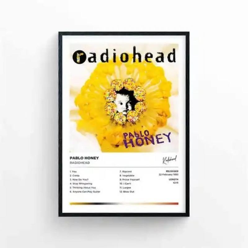The Bends Hot Rock Music Обложка альбома Фотография певицы Группа Radiohead Плакаты для бара в комнате Картина на холсте Искусство Декор для дома Подарок