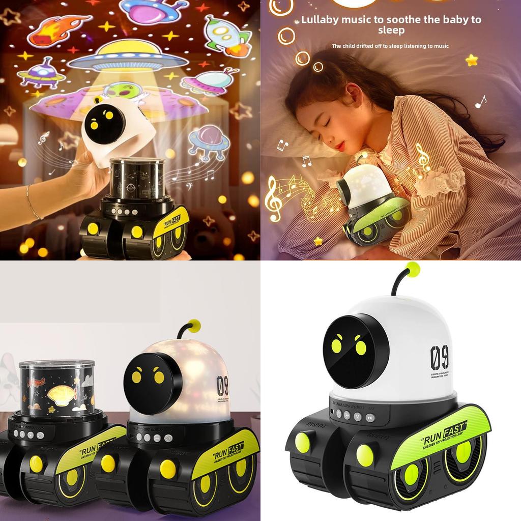 Creative Bluetooth Starry Sky Projection Light Robot With Music Function For Kids