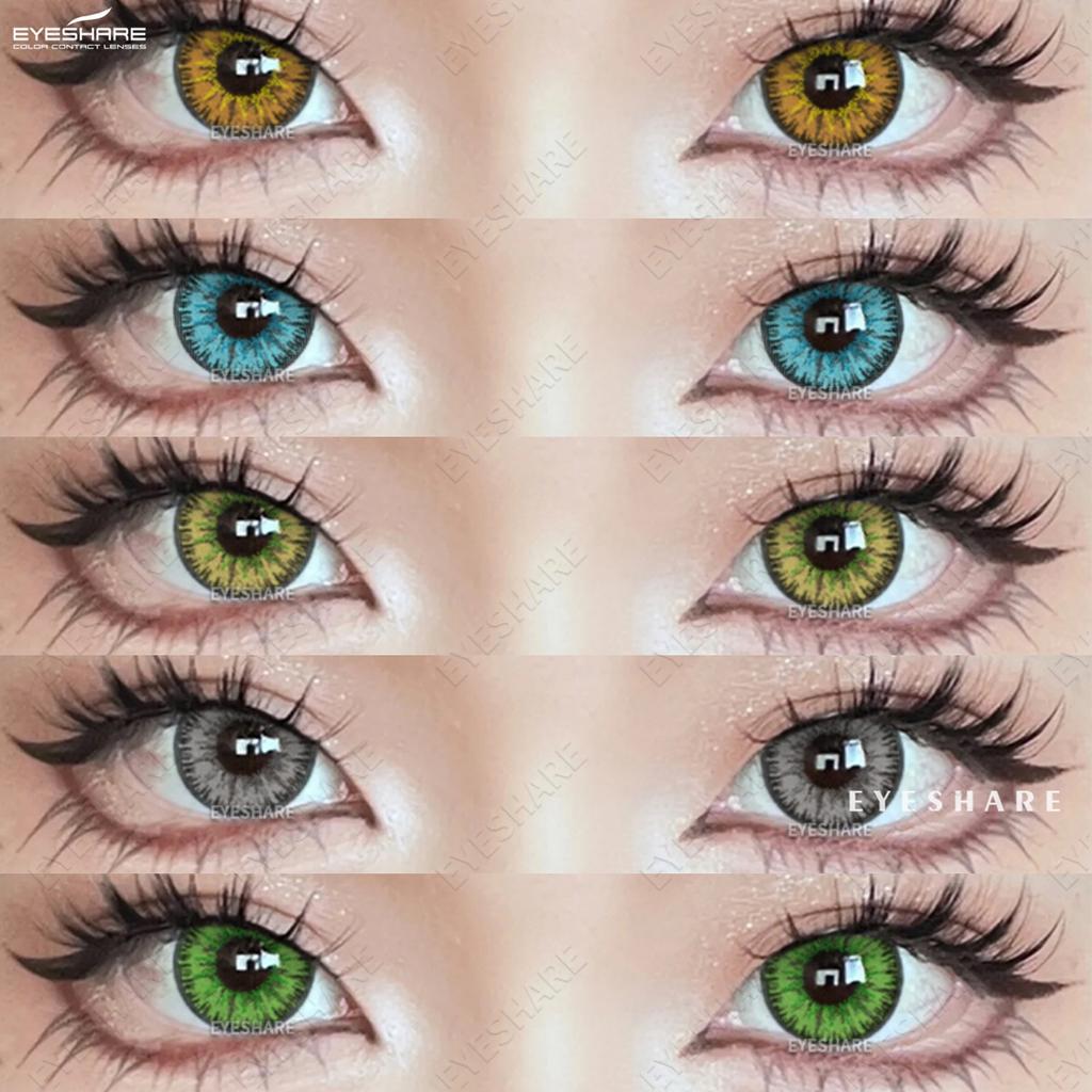 Eyeshare Colored Contact Lenses 2PCS Halloween Costume Colored Invisible Red Lenses Cosplay Color Makeup Purple Contact Lenses Eye Makeup Lenses