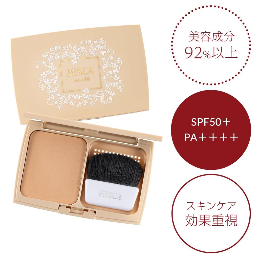 PESCA Pikgelique Serum Powdery BB Nude for Normal BB-EX Multi-Function Foundation, Ochre, Skin, SPF50+ PA++++