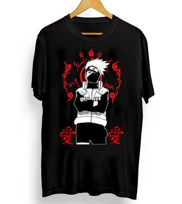 Мужская футболка Naruto Shippuden, размеры от S до 4XL, с графическим принтом, черная, короткий рукав.