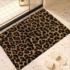 Leopard Print Bathroom Mat Kids Room Bedroom Decoration Balcony Anti-Slip Doormat Living Room Bedside Area Rugs