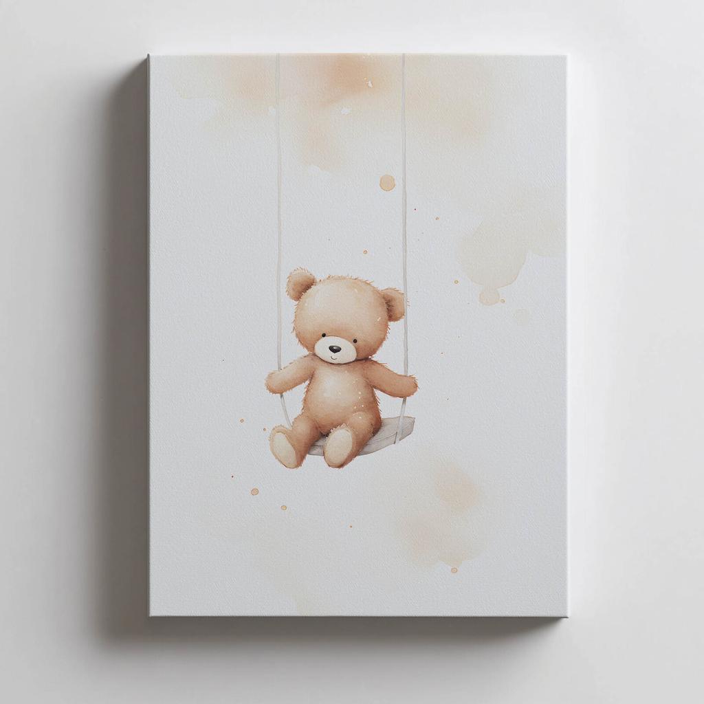 Miś Na Huśtawce Miś Na Huśtawce, 70X100 Cm, Bez Ramy, Papier Matowy 230 Gsm