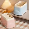 Holder Capacity Cute 3 Compartments Large Desktop Pen Bus Shape Multifunctional Office Supplies Stationery