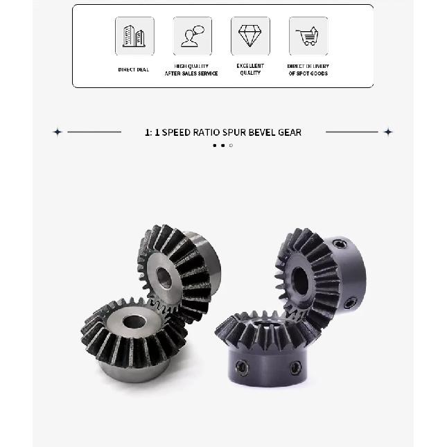 Bevel Gear 0.5M 30Teeth With Inner Hole 6mm 90 Degree Drive Commutation Steel Gears With Screw