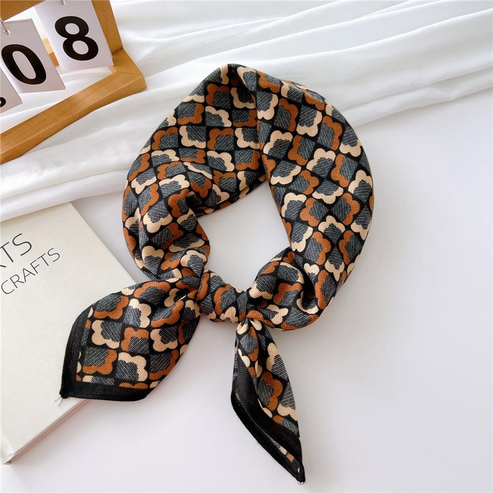 Маленький квадратный шарф из хлопка и льна, шелковый шарф, женский, весна и осень, новый стиль, художественный и универсальный, модный, темпераментный шарф-повязка на голову