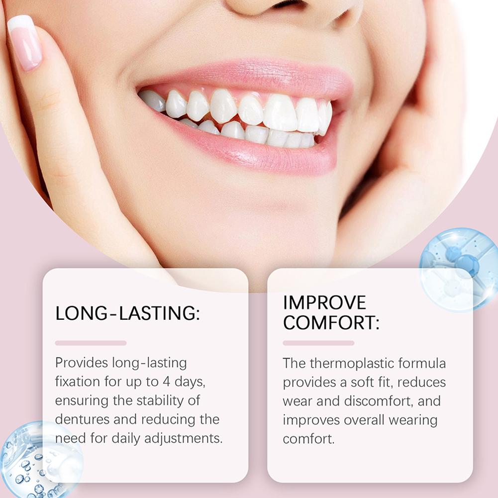 28 г Бесшовная посадка Термопластичный клей для зубных протезов Комфортный Уход за полостью рта Долговечный Многоразовый Уход за зубными протезами