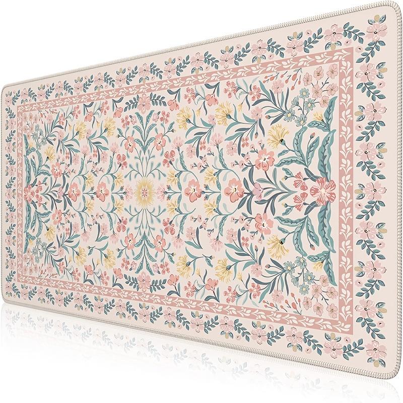 Porcelain Flower Mousepad Large Desk Mat Floral Rug Table Cover Classic Aesthetic Retro Home Office Decor Gamer For Men