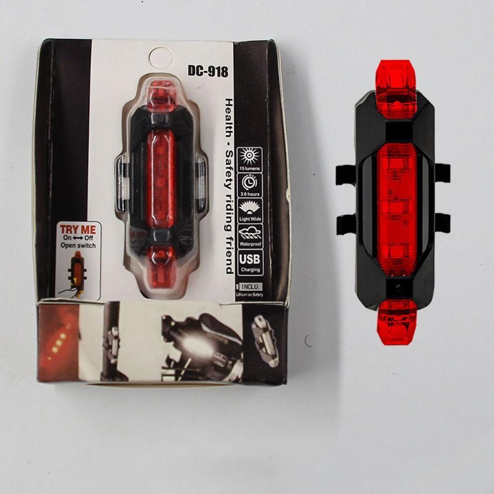 Flashing City Mountain Bike Bicycle Light USB Rechargeable Cycling Taillight Rear Bicycle Light