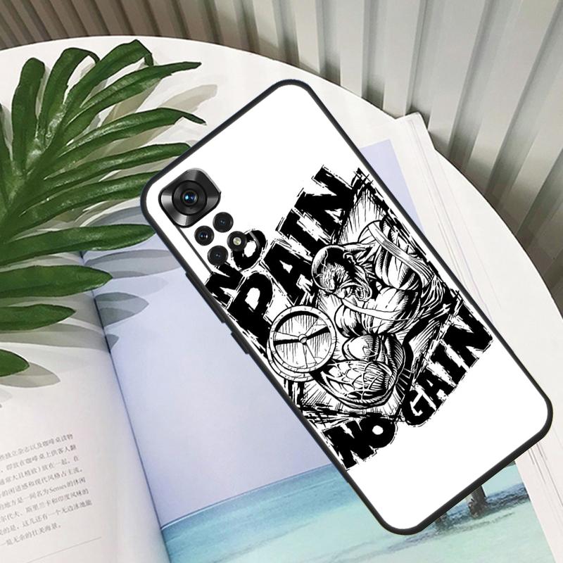 No Pain No Gain Training Funda For Xiaomi Redmi Note 13 10 11 12 14 15 Pro Plus Case For Redmi 15C 12C 13C 14C 10C 15