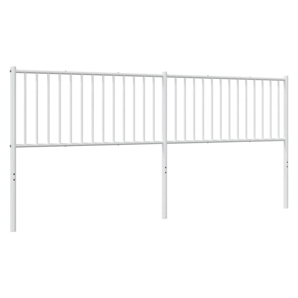 Vidaxl Metalowe Wezgłowie, Białe, 200 Cm