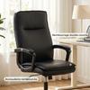 Ergonomic Office Chair Pu Office Chair Adjustable Height Rocking Function 360 Swivel Black