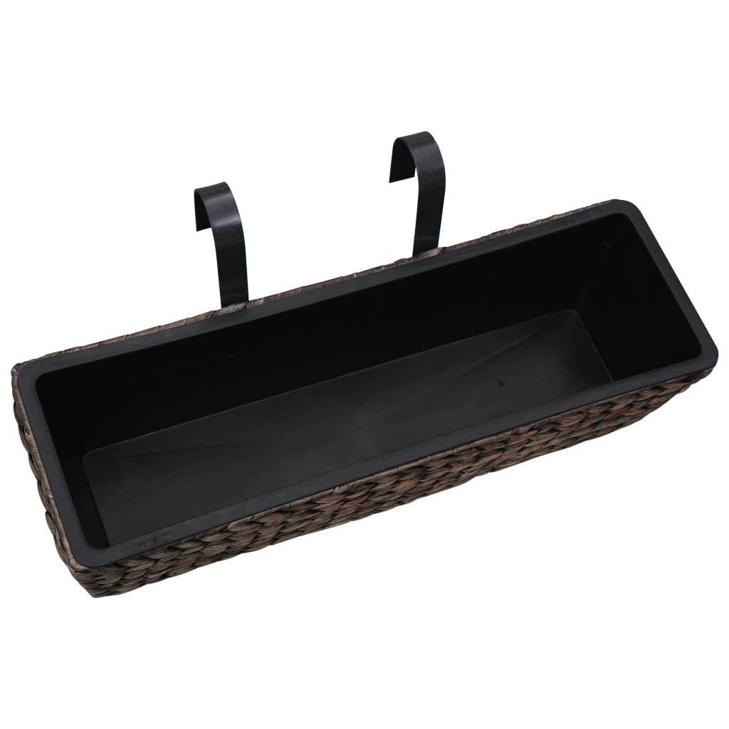 vidaXL Blumenkasten 2 Stk. Wasserhyazinthe Braun