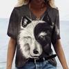 Летняя женская футболка Animal Wolf Clothing 3D Printed T Shirt