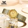 OPK Бренд Пара Светящаяся Шкала с Бриллиантами Изысканные Мужские и Женские Тренд Кварцевые Часы Женские Повседневные Стальной Ремешок Водонепроницаемые Часы