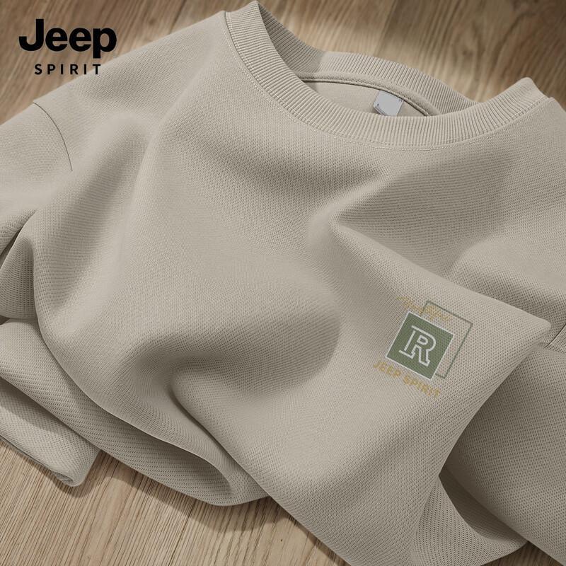 JEEP SPIRIT Мужской спортивный свитшот свободного кроя с круглым вырезом, 2025