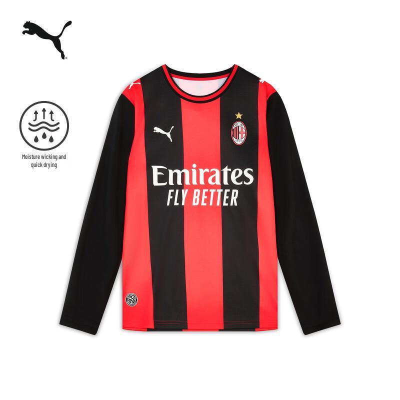Puma Мужская домашняя футболка AC Milan для болельщиков с длинным рукавом