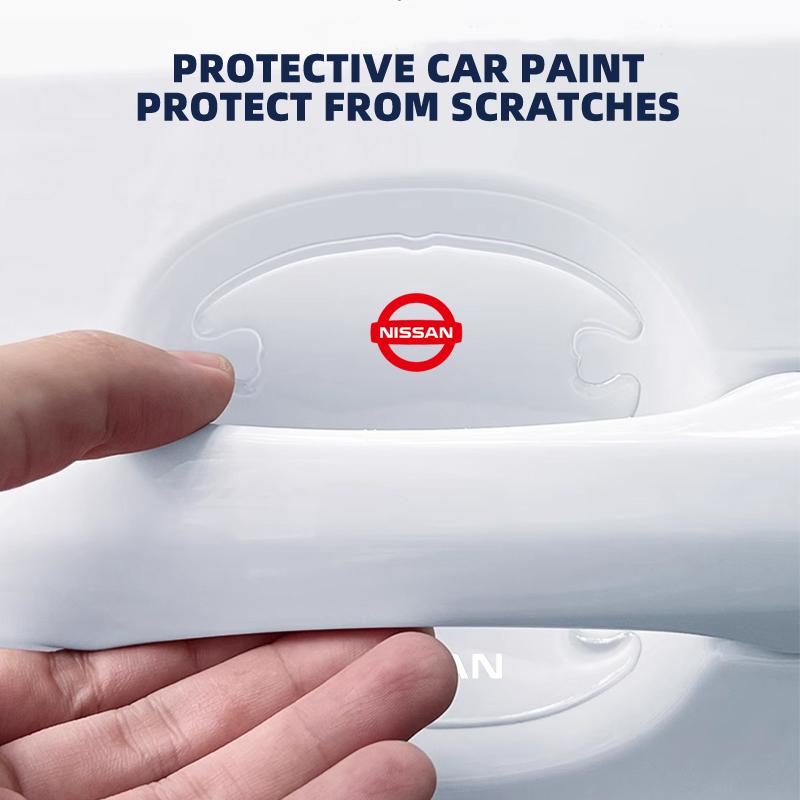 Прозрачная защитная пленка от царапин на накладку под ручку двери для Nissan Sentra Altima Versa Bluebird Sunny Maxima X-Trail Pathfinder Murano