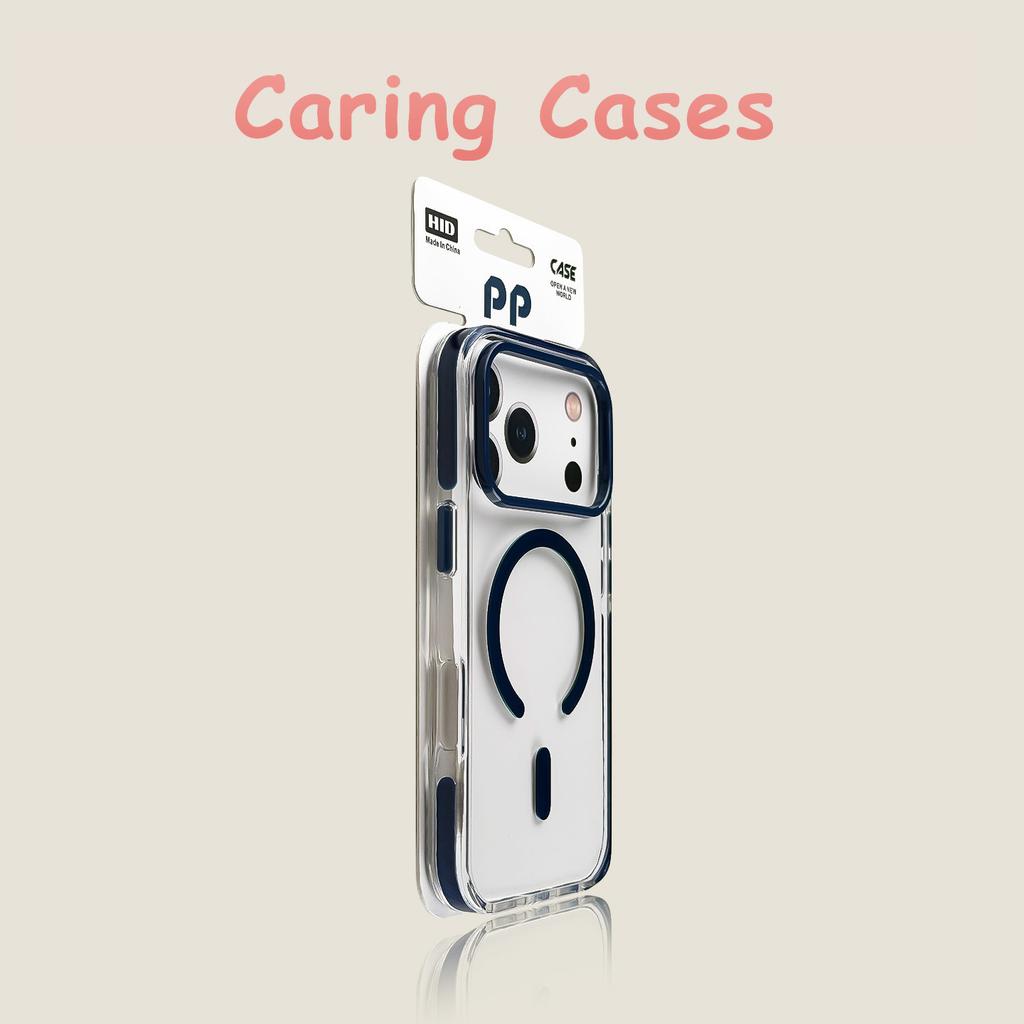 For iPhone 17 Pro Max Case Clear Acrylic Phone Cover Dual-Tone Design with Magnetic Back compatible with iPhone 16 15 14 13