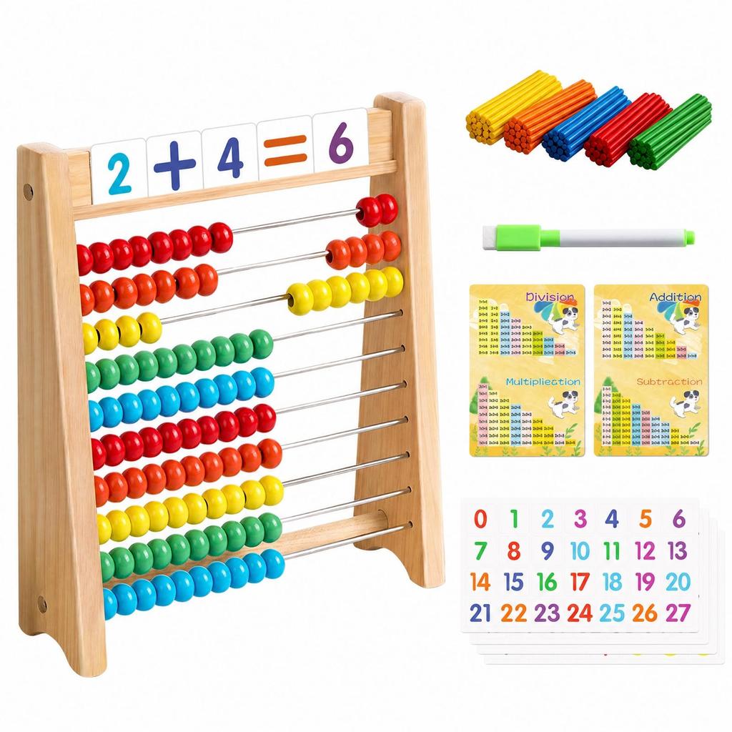 Preschool Children's Arithmetic Abacus Interactive Early Math Learning Aid