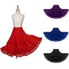 Kids Girls Long Mesh Skirt Elastic Waistband Tiered Striped Dance Skirts for Stage Performance