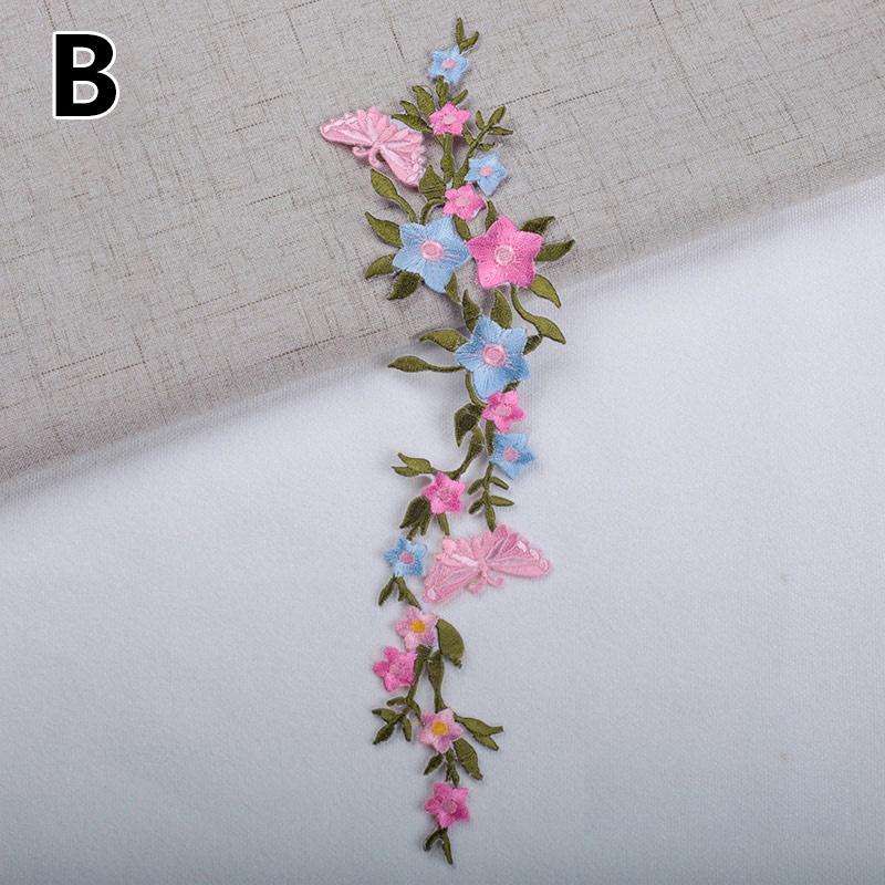 1 шт., ремонт одежды, утюг на кружевной аппликации, клейкая наклейка, цветочная вышивка, сделай сам