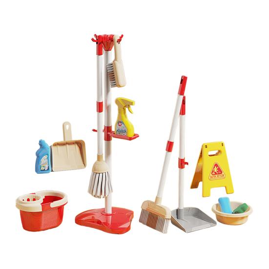 Набор для уборки для малышей Детская игрушка для уборки Включает щетку-пыльник швабру губку веник совок тряпку набор для ролевых игр в домашнюю работу для мальчиков девочек 2-5 лет