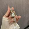 Ladies Watch Women'S Niche Light Luxury Temperament Full Of Diamonds Square Dial Bracelet Quartz Watch