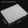 Прозрачная коробка для хранения нейл-арта с 56 отделениями для бриллиантов и мелких аксессуаров