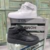 Кроссовки Air Force Spring Cowhide High-Top: Унисекс универсальные повседневные белые туфли из натуральной кожи
