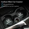 kymcz10 2Pcs Car Water Cup Pad Leather Sound Insulation Mat For Honda Civic Accord Crosstour Spirior Odyssey Avancier UR-V Sienna CR-Z