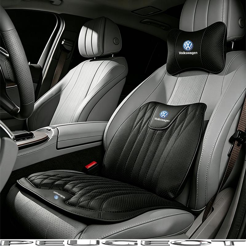 Car Seat Cushion Cover Lumbar Support Waist Cushioning For VW GTI Polo Golf Passat B6 Jetta Tiguan Arteon CC Taigo T-ROC Hub Cap vhcp29