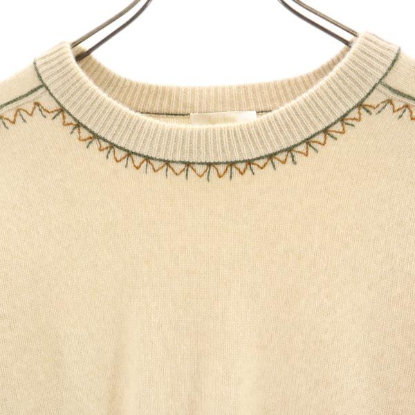 Chloe Cashmere Long Sleeve Knit XS Beige Sweater Women Used