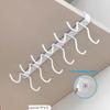 Double Row Hooks for Labubu Storage 12 Hooks Iron Wall Mount Organizer for Dolls,Plush Toys,Cup Holders Kitchen Storage Rack