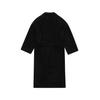 Balbi Belted Handmade Wool Open Long Coat Black