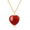 Ожерелье с камнем удачи из красного сердца и сердолика для женщин